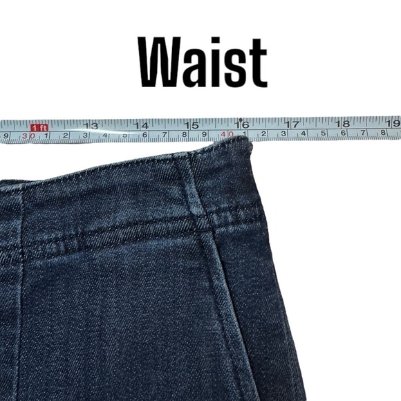 J Jill Denim Authentic Fit Front Slit Ankle Jeans Womens 10 with side zip - Picture 9 of 12